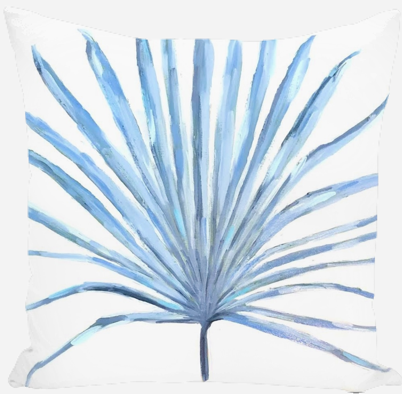 Cabana Pillows, Blue Palm