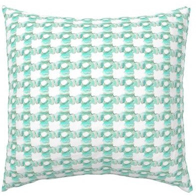 Painterly Pillows Ceramic Grid Aqua