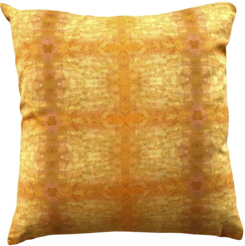 Painterly Pillows Gold & Pumpkin Plaid
