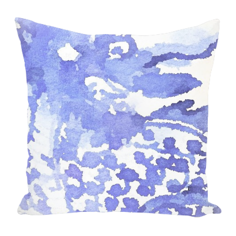Cabana Pillows, Blue & White Fragment