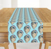 Table Linens, Table Runner, Oyster Chain on Aqua
