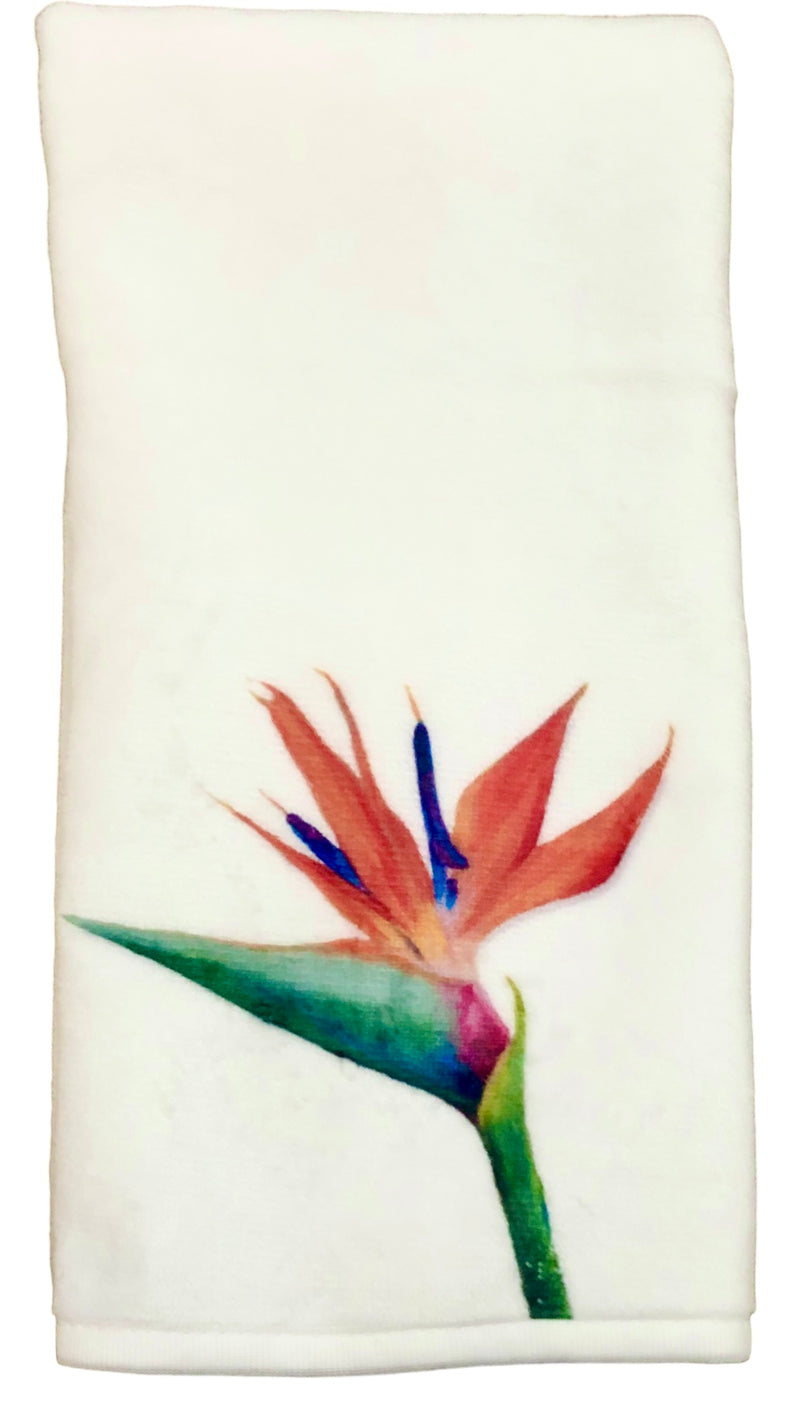 Velour/Terry Hand Towel, Bird of Paradise