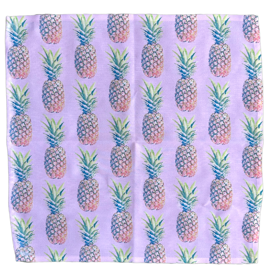 Table Linens, Napkin, Pineapples on Pink