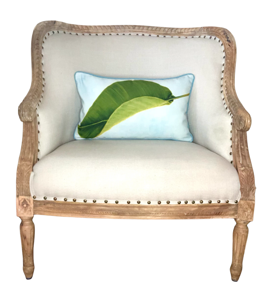 Gallery Pillows, Bird of Paradise Leaf lumbar pillow
