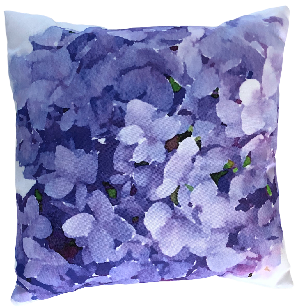 Cabana Pillows, Blue Hydrangea