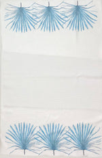 Microfiber Waffle Weave Towel, Blue Palm