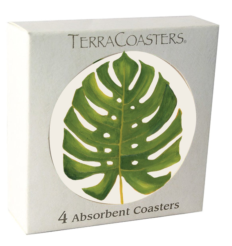 Coasters, 4 Leaves Absorbent Stone Coasters