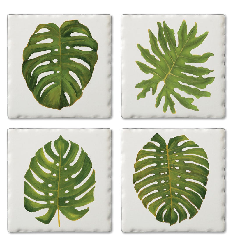 Coasters, 4 Leaves Absorbent Stone Coasters