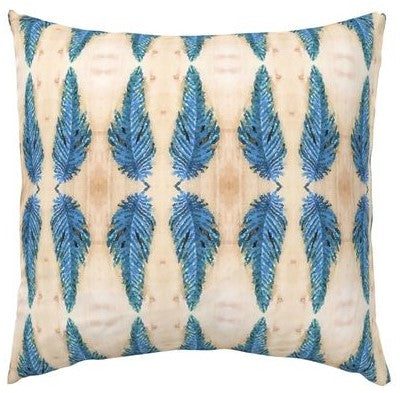 Painterly Pillows Blue Feather