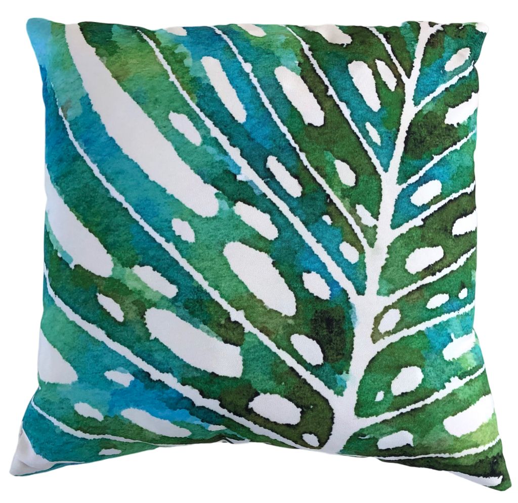 Cabana Pillows, Monstera Watercolor