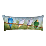 Gallery Pillows, Parrots on Branch Lumbar Pillow
