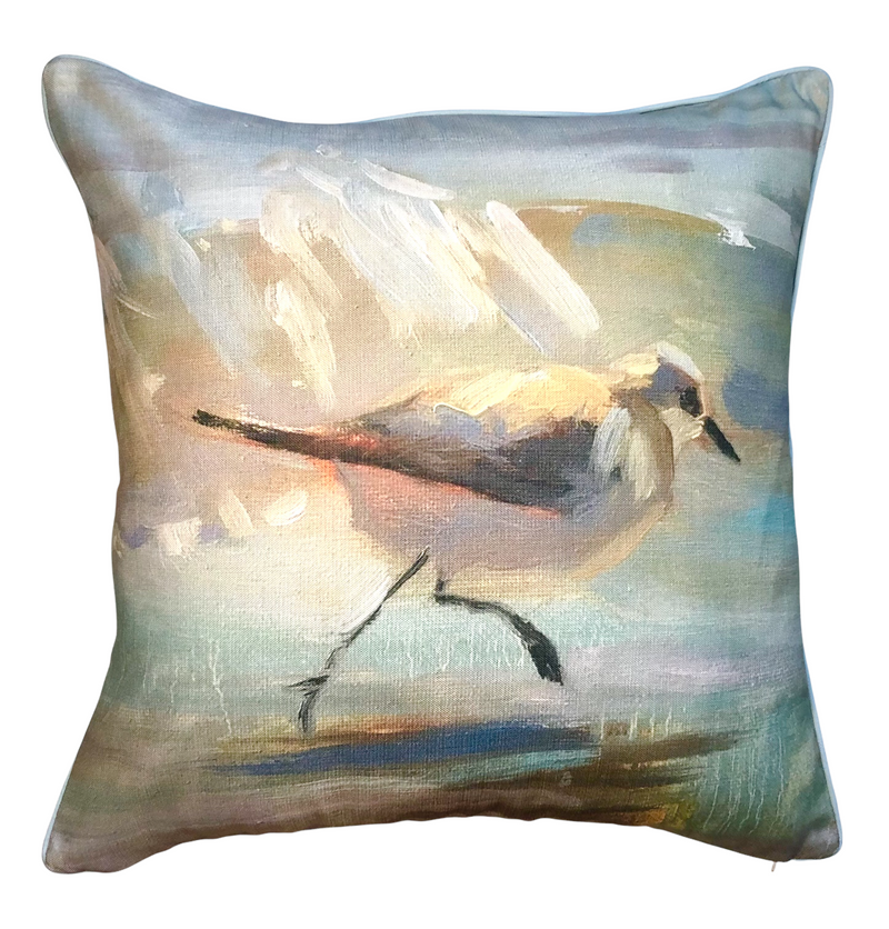 Gallery Pillows, Sandpiper Scampering