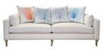 Gallery Pillows, Watercolor Palm, Aqua & Gray