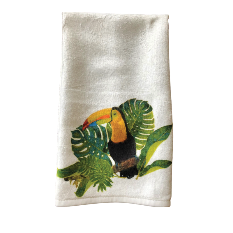 Velour/Terry Hand Towel, Toucan