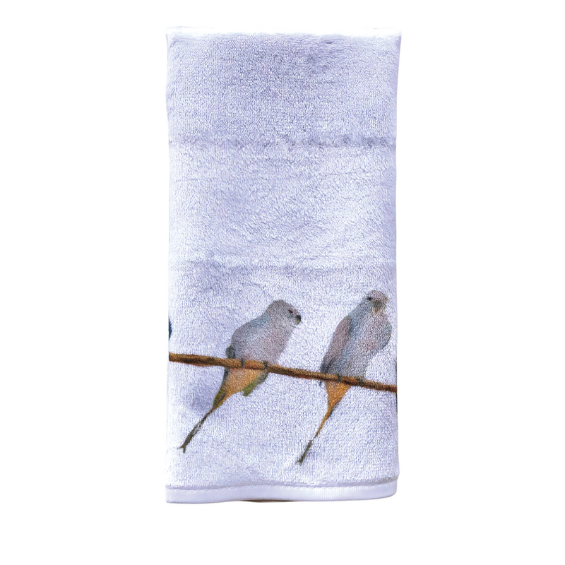 Velour/Terry Hand Towel, Parrots